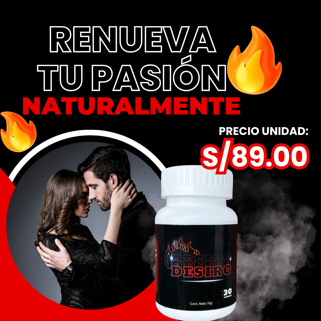 DESIRO – Potenciador Sexual Natural para Hombres y Mujeres