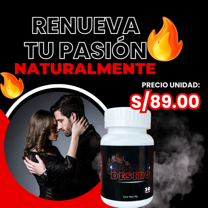 DESIRO – Potenciador Sexual Natural para Hombres y Mujeres