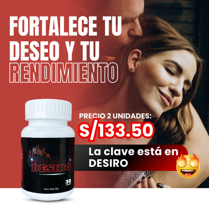 DESIRO – Potenciador Sexual Natural para Hombres y Mujeres