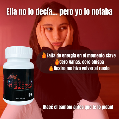 DESIRO – Potenciador Sexual Natural para Hombres y Mujeres