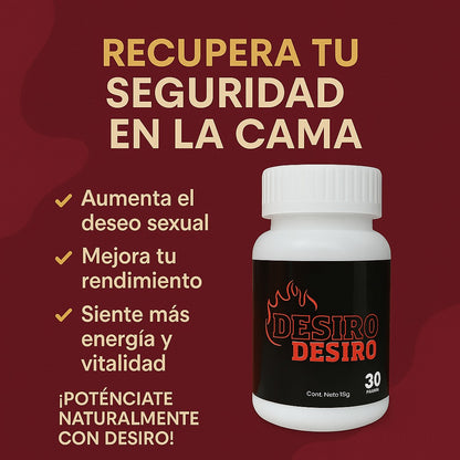 DESIRO – Potenciador Sexual Natural para Hombres y Mujeres